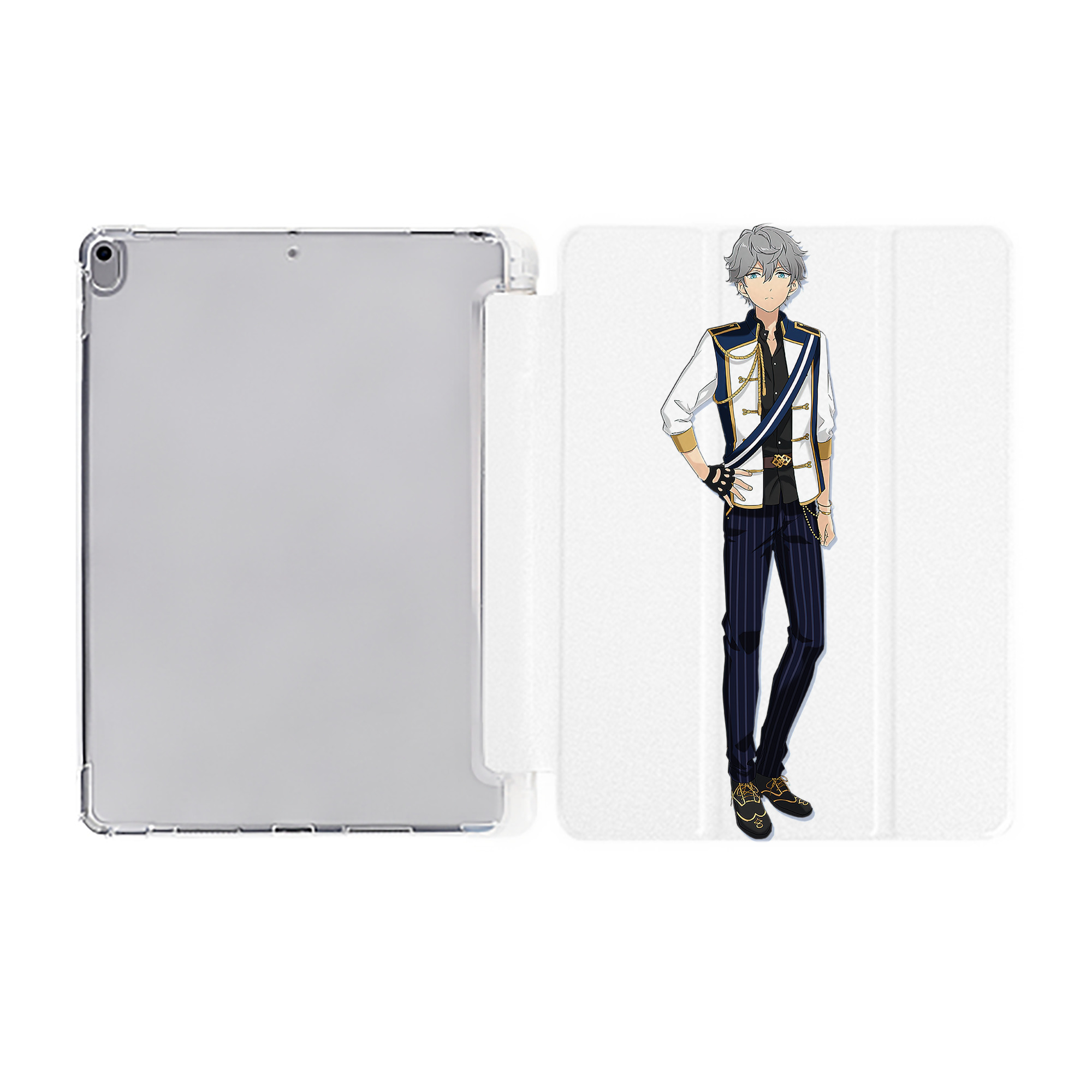 （画像用） あんさんぶるスターズ! Ensemble Stars IPad ケース ペン収納付き 三つ折りスタンド PUレザー×シリコン 対応機種9.5/10.5/10.9インチ